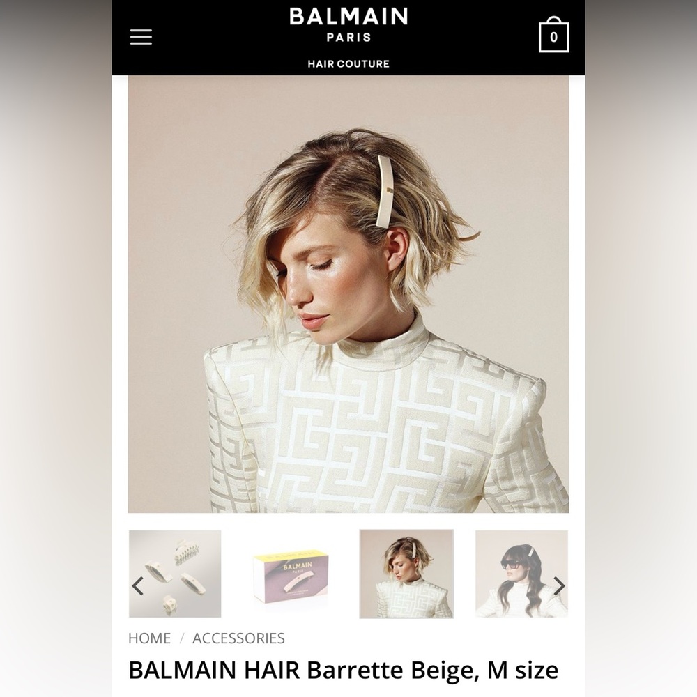 Balmain 18k Gold plated Hair Clip - Picture 3 of 12